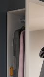 Kompaktgarderobe Pallas in wei und Nox Eiche Garderobe mit Spiegel 80 x 190 cm