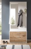 Kompaktgarderobe Pallas in wei und Nox Eiche Garderobe mit Spiegel 80 x 190 cm