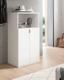 Kommode SystemX in wei Hochglanz Flur Diele Mehrzweckschrank 61 x 110 cm