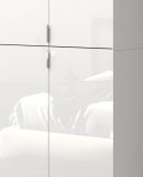 Kommode SystemX in wei Hochglanz Flur Diele Mehrzweckschrank 61 x 110 cm