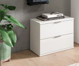 Garderobe Sitzbank SystemX in wei Hochglanz Schuhschrank 52 x 42 cm