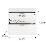 Garderobe Sitzbank SystemX in wei Hochglanz Schuhschrank 52 x 42 cm