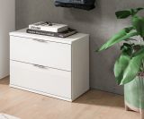 Garderobe Sitzbank SystemX in wei Hochglanz Schuhschrank 52 x 42 cm