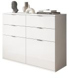 Kommode SystemX in wei Hochglanz Flur Diele Mehrzweckschrank 110 x 85 cm