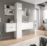 Garderobe Set 5-teilig SystemX in wei Hochglanz Garderobenkombination 174 cm