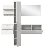 Garderobe Set 5-teilig SystemX in wei Hochglanz Garderobenkombination 174 cm