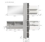 Garderobe Set 5-teilig SystemX in wei Hochglanz Garderobenkombination 174 cm