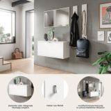 Garderobe Set 4-teilig SystemX in wei Hochglanz Garderobenkombination 147 cm