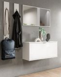 Garderobe Set 4-teilig SystemX in wei Hochglanz Garderobenkombination 147 cm