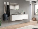 Garderobe Set 5-teilig SystemX in wei Hochglanz Garderobenkombination 238 cm
