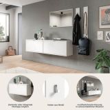Garderobe Set 5-teilig SystemX in wei Hochglanz Garderobenkombination 238 cm