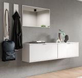 Garderobe Set 5-teilig SystemX in wei Hochglanz Garderobenkombination 238 cm