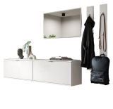 Garderobe Set 5-teilig SystemX in wei Hochglanz Garderobenkombination 238 cm