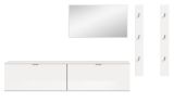 Garderobe Set 5-teilig SystemX in wei Hochglanz Garderobenkombination 238 cm