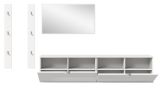Garderobe Set 5-teilig SystemX in wei Hochglanz Garderobenkombination 238 cm