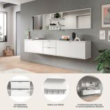 Garderobe Set 6-teilig SystemX in wei Hochglanz Garderobenkombination 236 cm