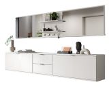 Garderobe Set 6-teilig SystemX in wei Hochglanz Garderobenkombination 236 cm