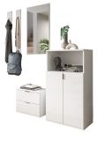 Garderobe Set 5-teilig SystemX in wei Hochglanz Garderobenkombination 184 cm