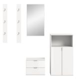 Garderobe Set 5-teilig SystemX in wei Hochglanz Garderobenkombination 184 cm