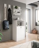 Garderobe Set 4-teilig SystemX in wei Hochglanz Garderobenkombination 117 cm