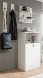 Garderobe Set 4-teilig SystemX in wei Hochglanz Garderobenkombination 117 cm