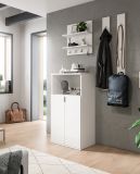 Garderobe Set 4-teilig SystemX in wei Hochglanz Garderobenkombination 117 cm