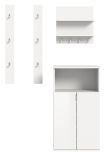 Garderobe Set 4-teilig SystemX in wei Hochglanz Garderobenkombination 117 cm