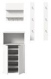 Garderobe Set 4-teilig SystemX in wei Hochglanz Garderobenkombination 117 cm