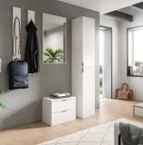 Garderobe Set 5-teilig SystemX in wei Hochglanz Garderobenkombination 153 cm