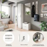 Garderobe Set 5-teilig SystemX in wei Hochglanz Garderobenkombination 153 cm