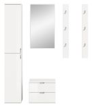 Garderobe Set 5-teilig SystemX in wei Hochglanz Garderobenkombination 153 cm