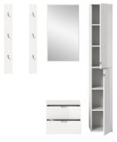 Garderobe Set 5-teilig SystemX in wei Hochglanz Garderobenkombination 153 cm