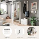 Garderobe Set 4-teilig SystemX in wei Hochglanz Garderobenkombination 128 cm