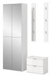 Garderobe Set 4-teilig SystemX in wei Hochglanz Garderobenkombination 128 cm