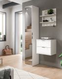 Garderobe Set 3-teilig SystemX in wei Hochglanz Garderobenkombination 97 x 193 cm