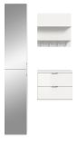 Garderobe Set 3-teilig SystemX in wei Hochglanz Garderobenkombination 97 x 193 cm