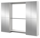 Garderobenschrank mit Spiegeltr SystemX in wei Schuhschrank 232 x 193 cm