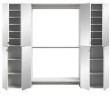 Garderobenschrank mit Spiegeltr SystemX in wei Schuhschrank 232 x 193 cm