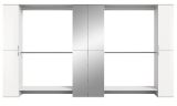 Garderobenschrank mit Spiegeltr SystemX in wei Hochglanz Schuhschrank 341 x 193 cm