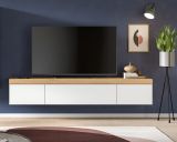 TV-Lowboard Siena in wei und Artisan Eiche TV Unterteil hngend / stehend 180 cm
