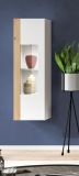 Vitrine Siena in wei und Artisan Eiche Vitrinenschrank hngend / stehend 30 x 110 cm