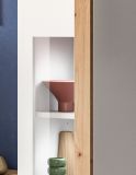 Vitrine Siena in wei und Artisan Eiche Vitrinenschrank hngend / stehend 30 x 110 cm
