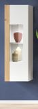 Vitrine Siena in wei und Artisan Eiche Vitrinenschrank hngend / stehend 30 x 110 cm