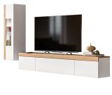 Wohnwand Siena in wei und Artisan Eiche Wohnkombination hngend / stehend