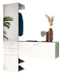 Garderobe Set 2-teilig Carry in wei Garderobenkombination mit Spiegel 156 x 190 cm