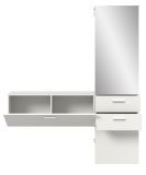 Garderobe Set 2-teilig Carry in wei Garderobenkombination mit Spiegel 156 x 190 cm