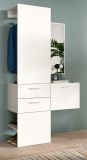 Garderobe Set 3-teilig Carry in wei Garderobenkombination mit Spiegel 104 x 190 cm