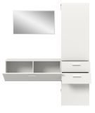 Garderobe Set 3-teilig Carry in wei Garderobenkombination mit Spiegel 156 x 190 cm