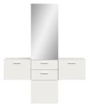 Garderobe Set 3-teilig Carry in wei Garderobenkombination mit Spiegel 156 x 190 cm