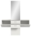 Garderobe Set 3-teilig Carry in wei Garderobenkombination mit Spiegel 156 x 190 cm